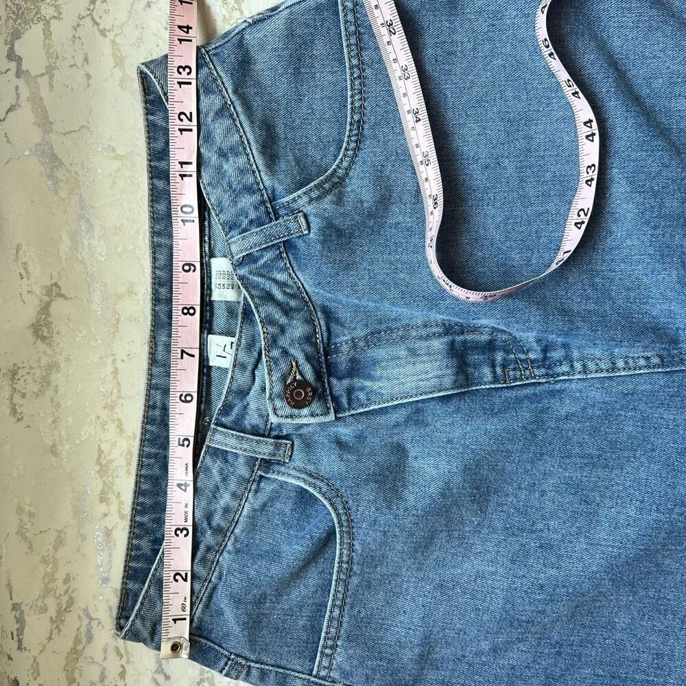 Happily Grey crossover Denim Midi Skirt - Picture 5 of 9